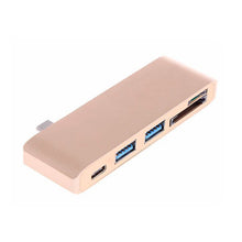 Load image into Gallery viewer, MacBook Pro 5-in-1 Adaptor Port Thunderbolt 3 USB-C Hub for (Type-C, USB, SD, Micro SD)
