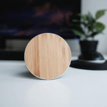 Load image into Gallery viewer, Wireless Charging Pad Wood &amp; Metal Trim with Fast Charge Qi Technology
